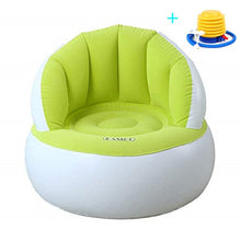 Load image into Gallery viewer, Flocking Inflatable Kids Sofa Portable Children Seats Dining Lunch Chair Pouf Feeding Chair Stretch Wrap Baby Sofa +Pump