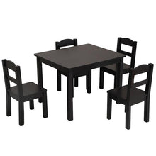 Load image into Gallery viewer, High Quality Kids Wood Table &amp; 4 Chairs Set White Child  for eating reading books  coloring arts and crafts playing board game